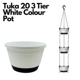 Tuka 20 Three Tier Self Watering Hanging Plastic Pot